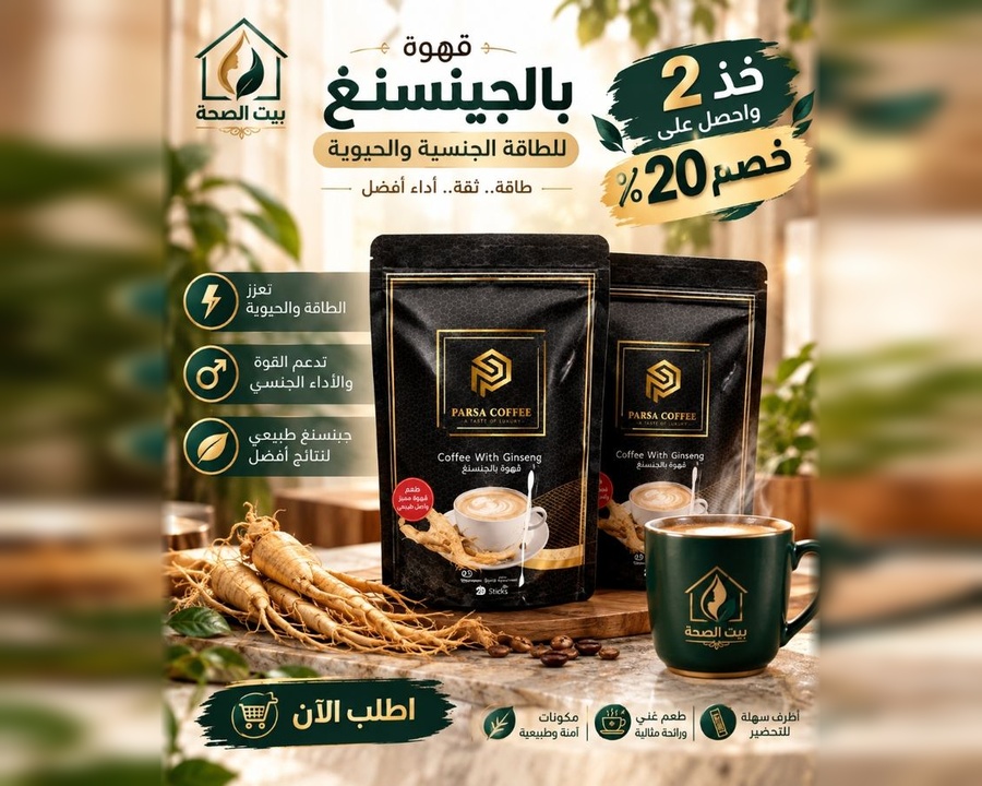 قهوة بارسا بالجنسنج للطاقة الجنسية والحيوية - عالم الصحة